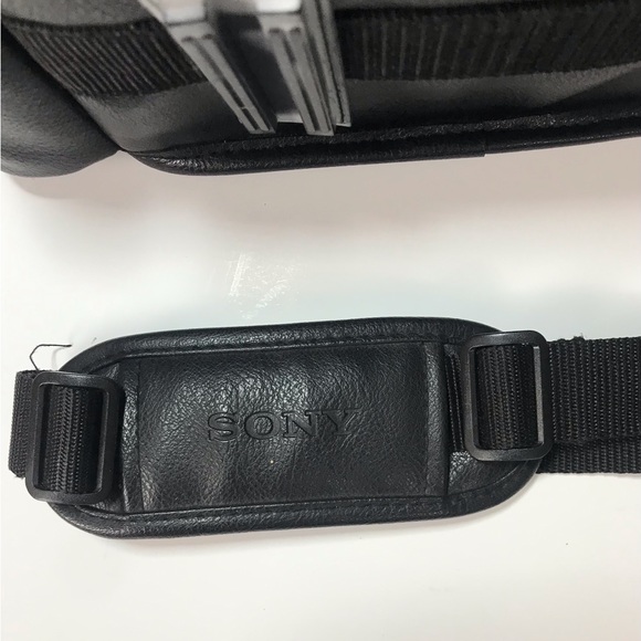 Sony Vintage Black Faux Leather Camera Video With Strap Bag - Picture 3 of 10